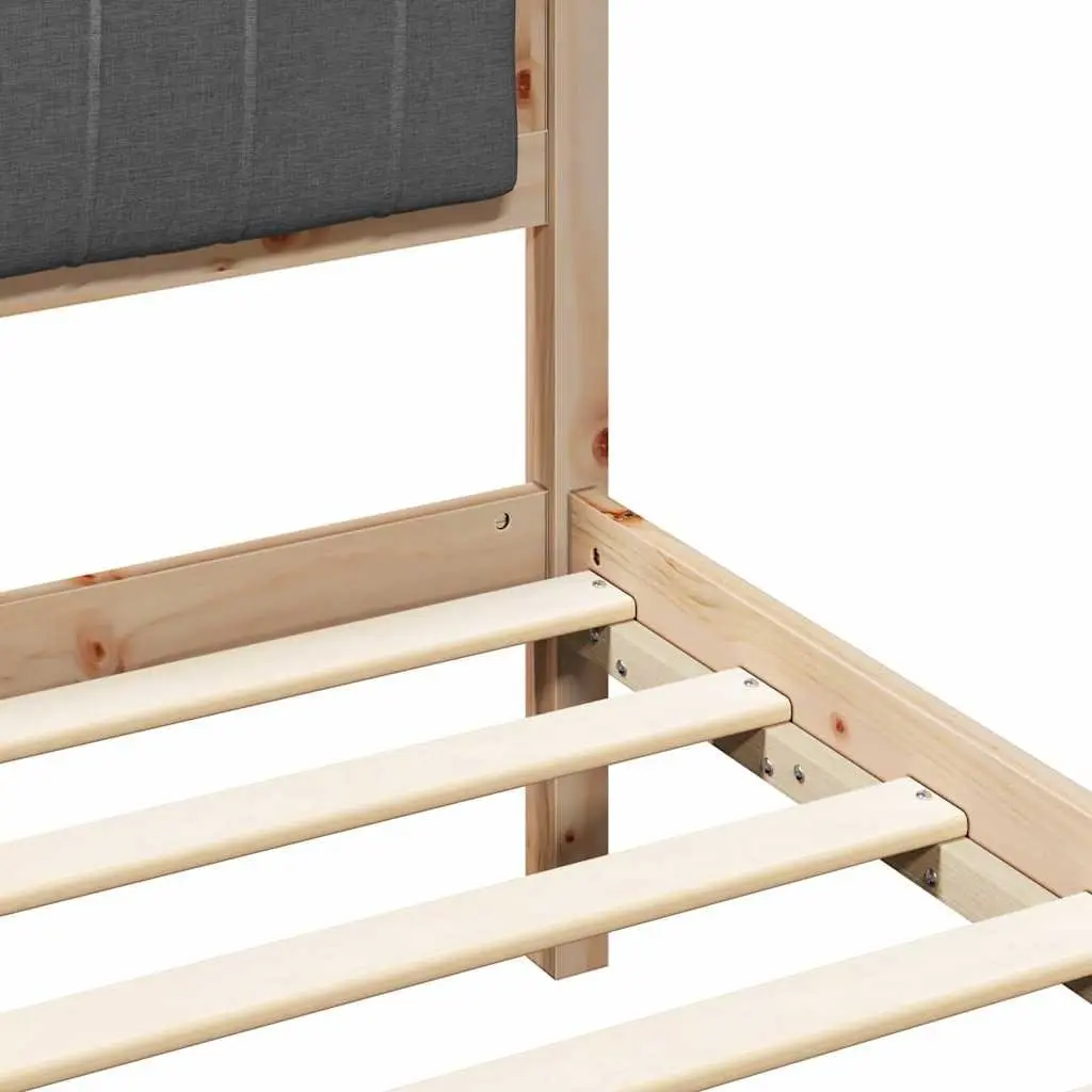 Bed Frame with Upholstered Headboard Modern Bedroom Furniture 135 x 190 cm