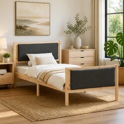 Bed Frame Specifications: 90 x 190 cm with Headboard