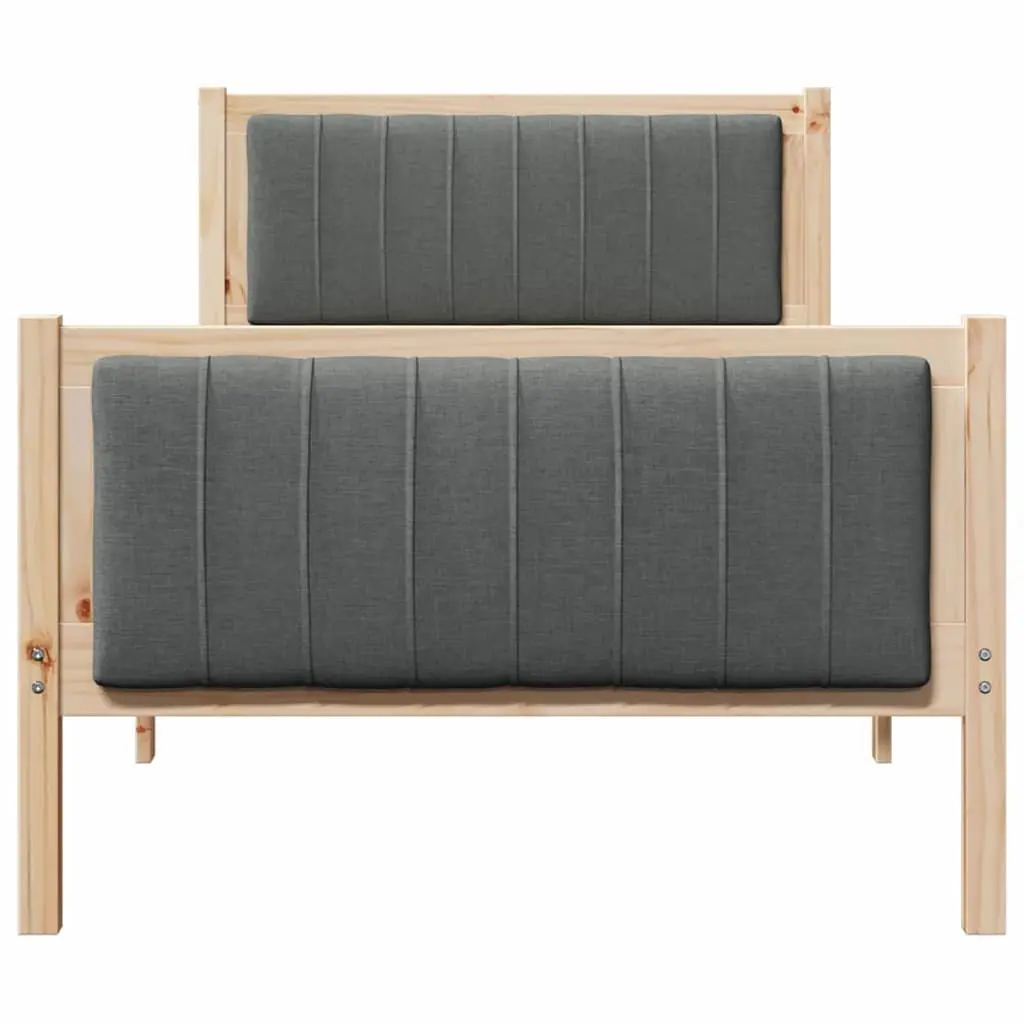 90 x 190 cm Platform Bed Frame Made of Solid Pine