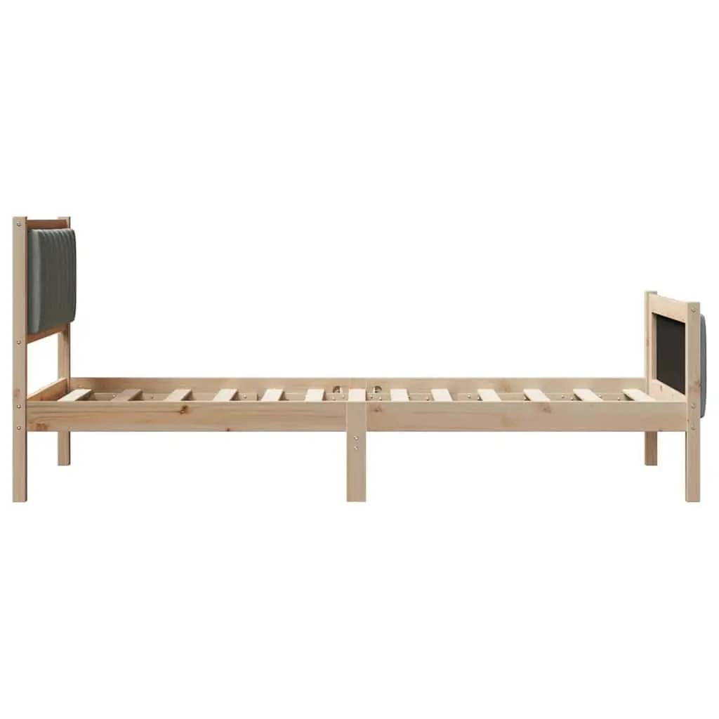 90 x 190 cm Platform Bed Frame Made of Solid Pine