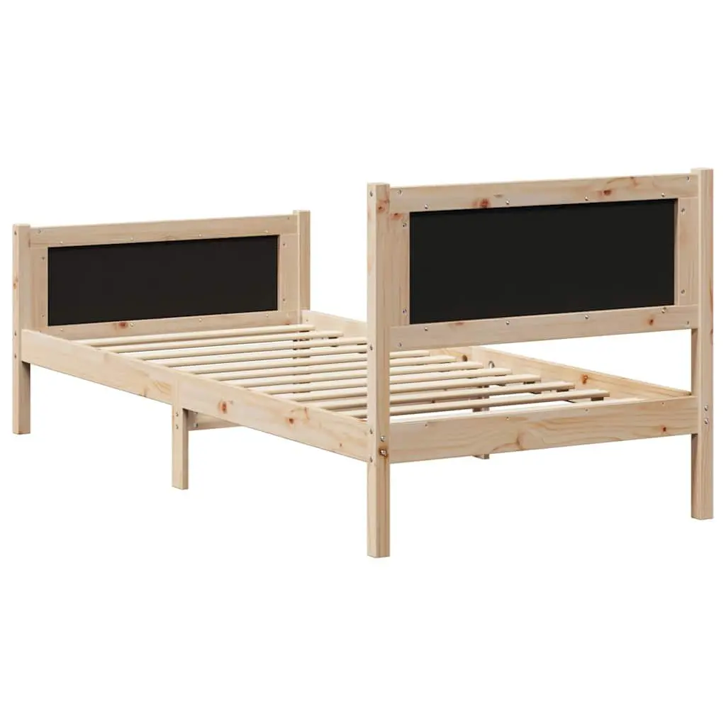 90 x 190 cm Platform Bed Frame Made of Solid Pine