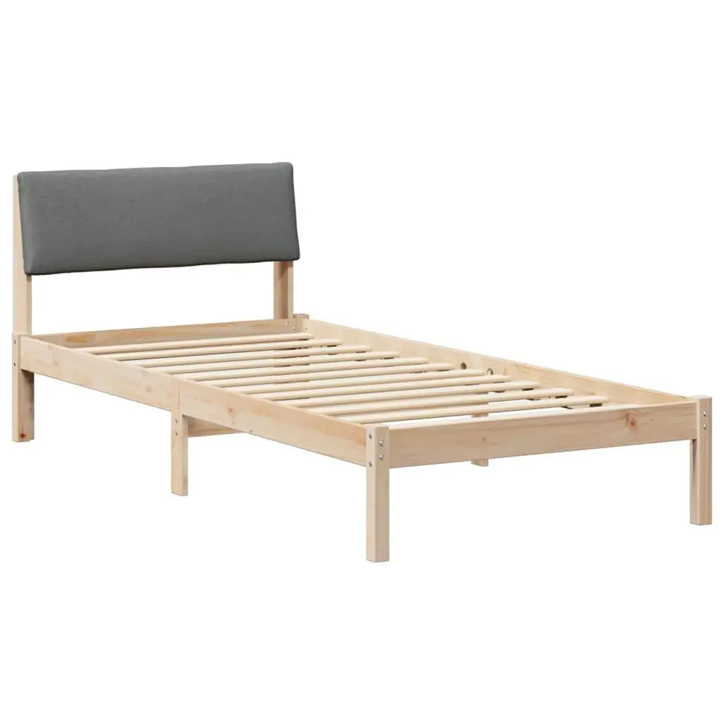 90 x 190 cm Platform Bed Frame Made of Solid Pine Wood