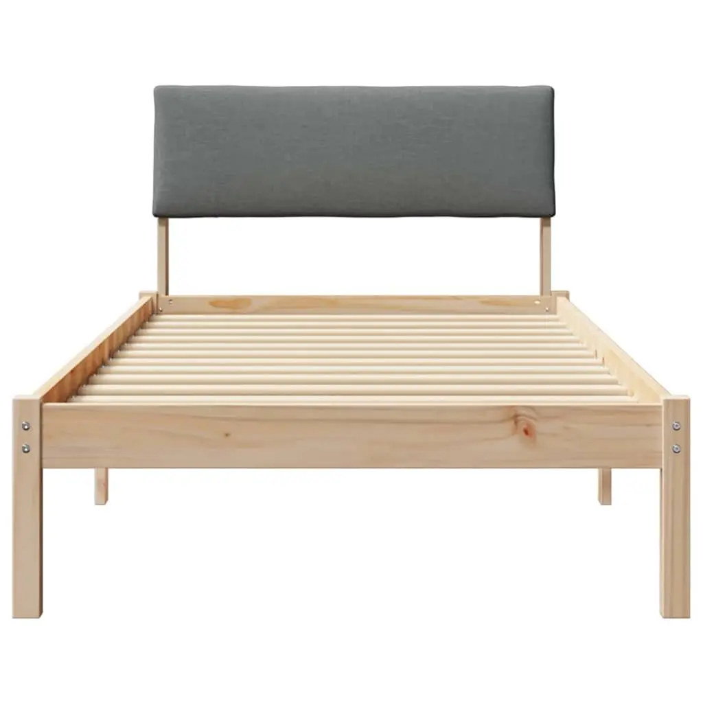 90 x 190 cm Platform Bed Frame Made of Solid Pine Wood