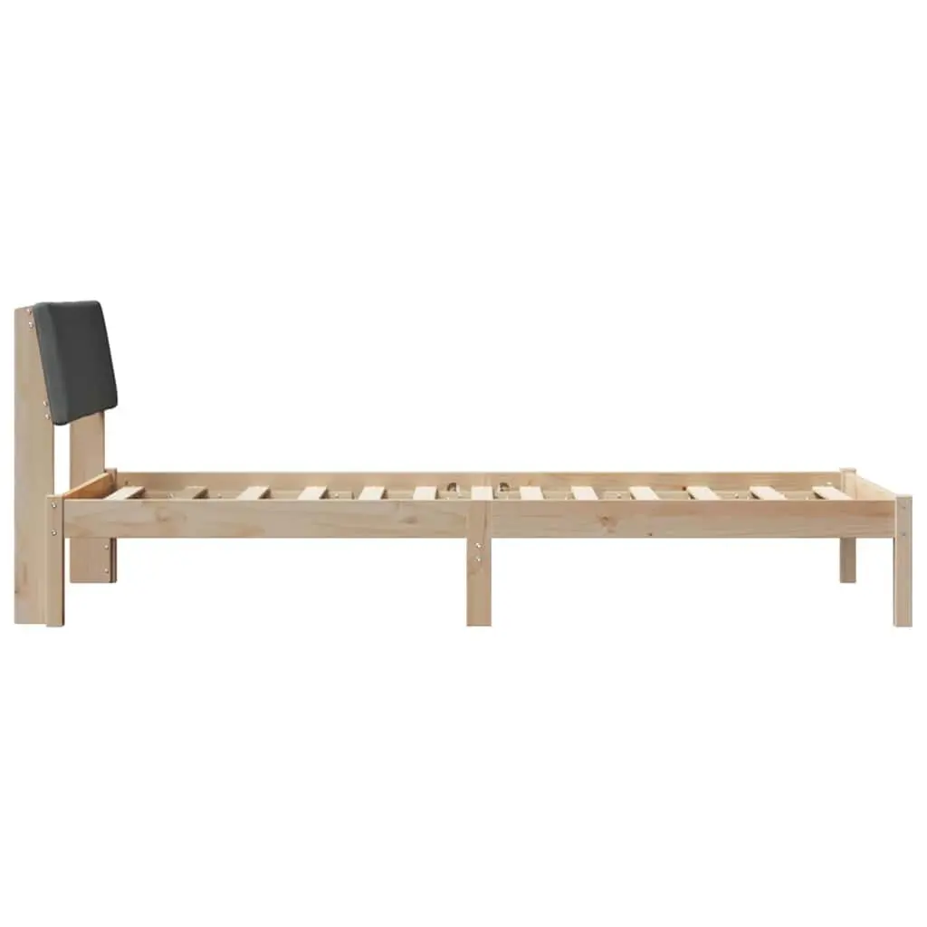 90 x 190 cm Platform Bed Frame Made of Solid Pine Wood