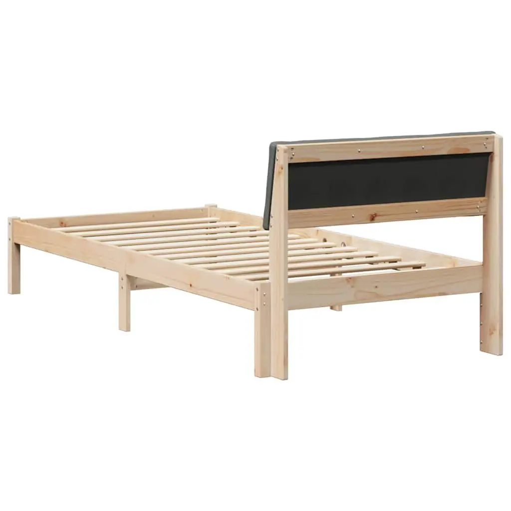 90 x 190 cm Platform Bed Frame Made of Solid Pine Wood