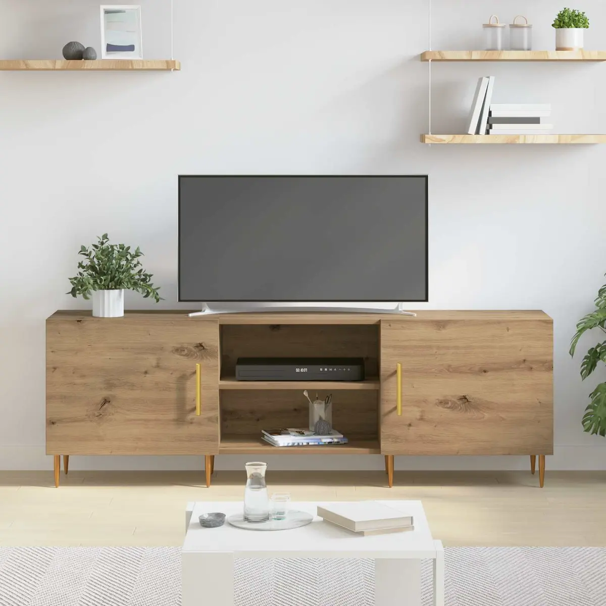 150cm Rectangular TV Cabinet in Brown