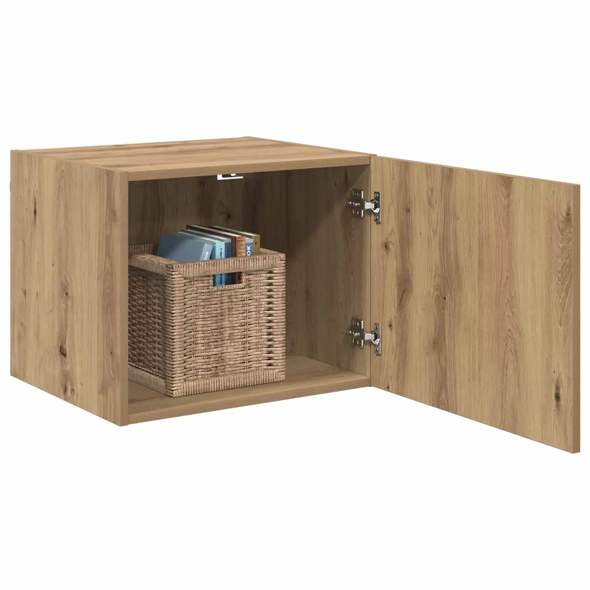 Brown Rustic Engineered Wood Wall Cabinet