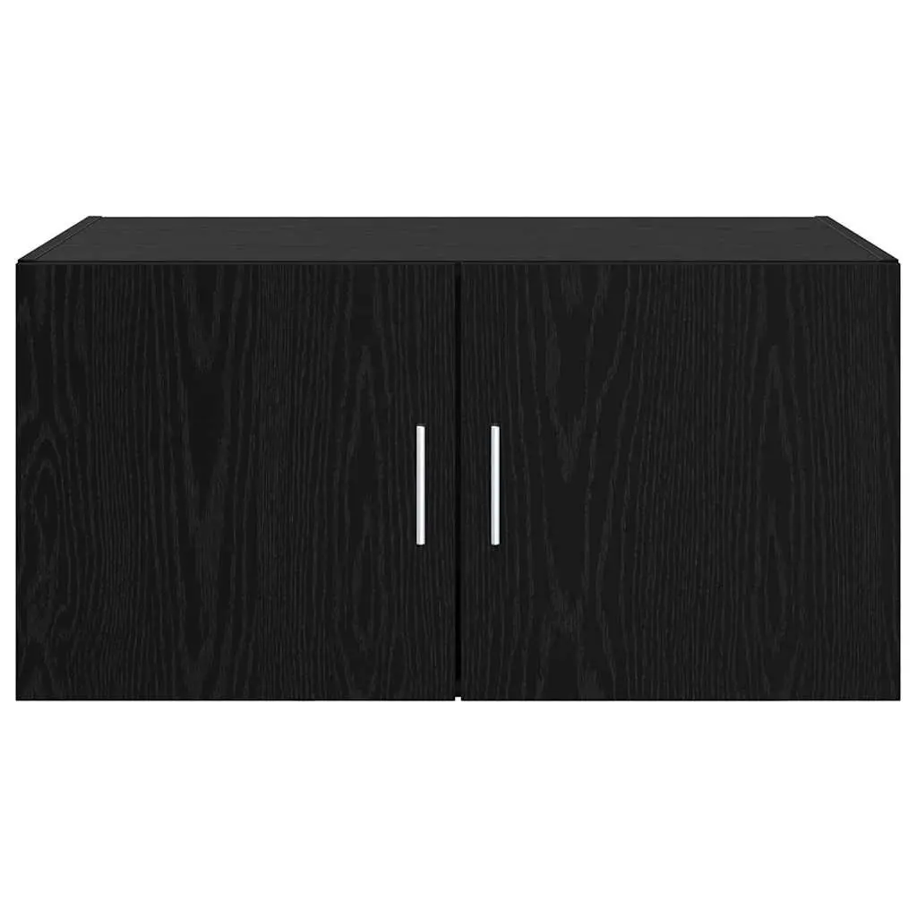 Wall Cabinet Storage Furniture for Dining Room Living Room Bedroom Engineered Wood Black Oak 80x42.5x40cm
