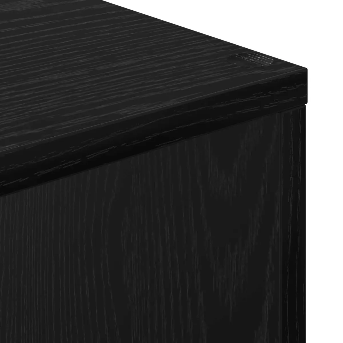 Book Cabinet Black Oak Storage Shelves Modern Engineered Wood Freestanding Unit 70 x 24 x 129 cm