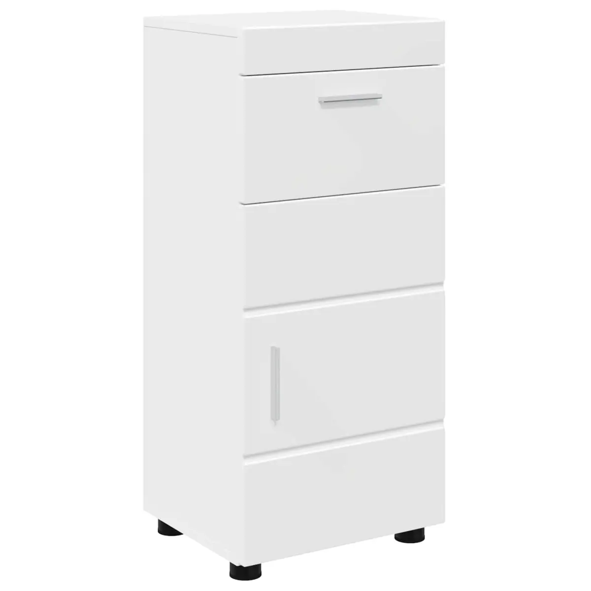 Bathroom Vanity Unit with Drawer Storage Cabinet White Modern Matte