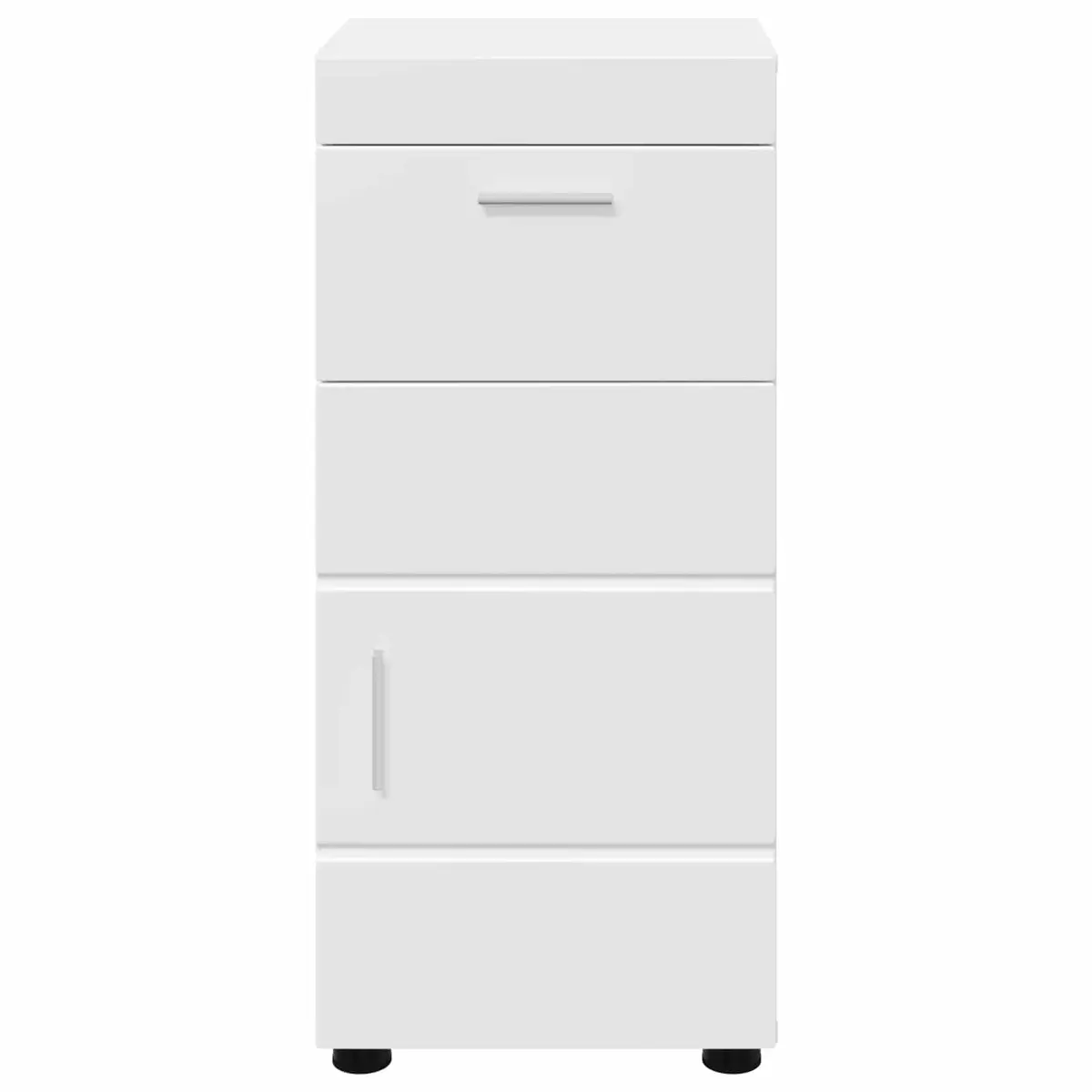 Bathroom Vanity Unit with Drawer Storage Cabinet White Modern Matte
