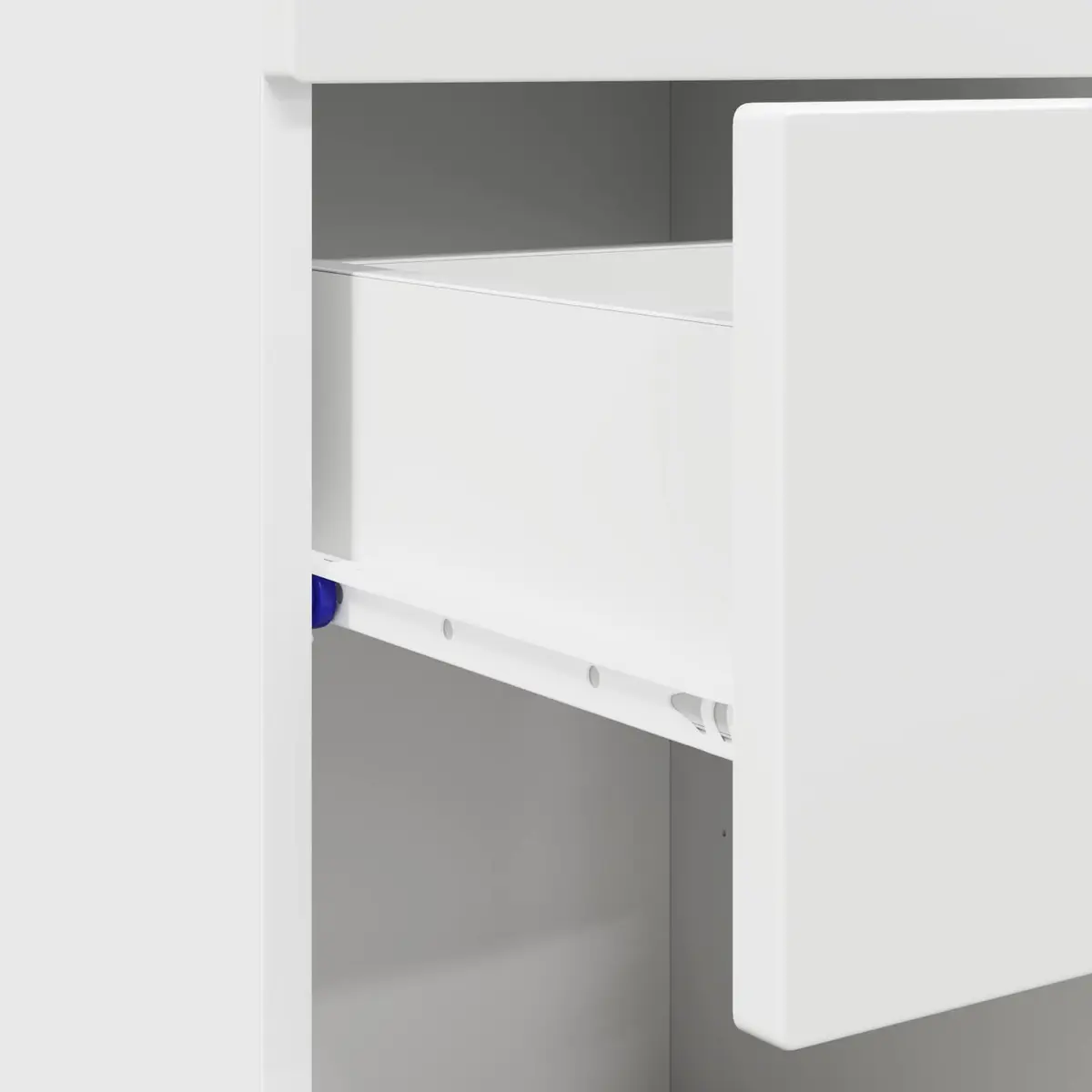 Bathroom Vanity Unit with Drawer Storage Cabinet White Modern Matte