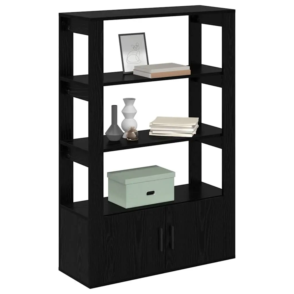 Black Sideboard Storage Cabinet for Living Room Dining Room Entryway 30 x 80 x 119.5 cm