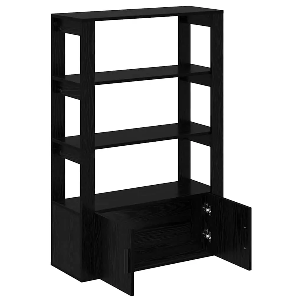 Black Sideboard Storage Cabinet for Living Room Dining Room Entryway 30 x 80 x 119.5 cm