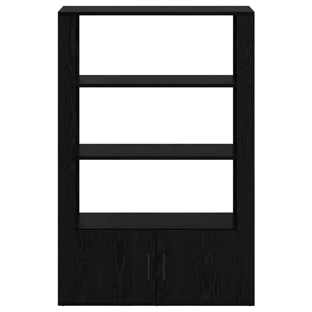 Black Sideboard Storage Cabinet for Living Room Dining Room Entryway 30 x 80 x 119.5 cm