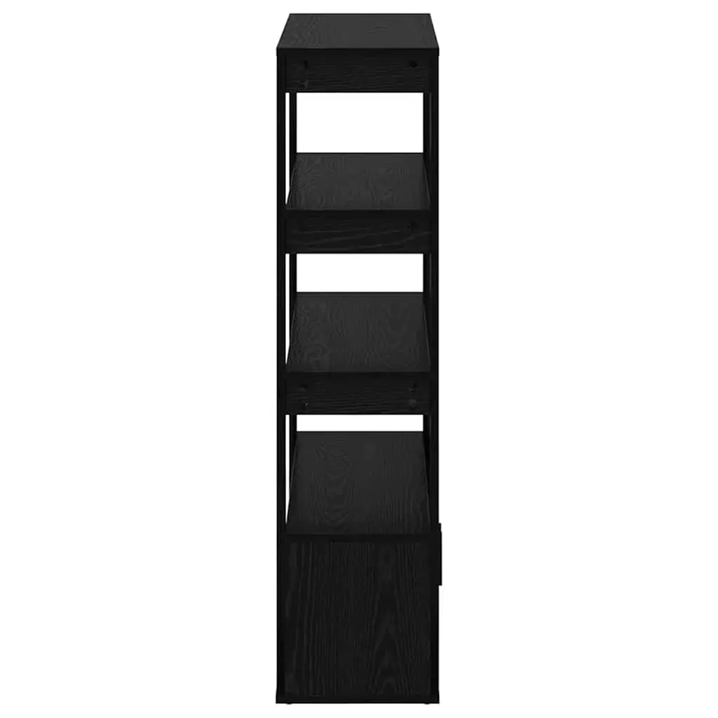 Black Sideboard Storage Cabinet for Living Room Dining Room Entryway 30 x 80 x 119.5 cm