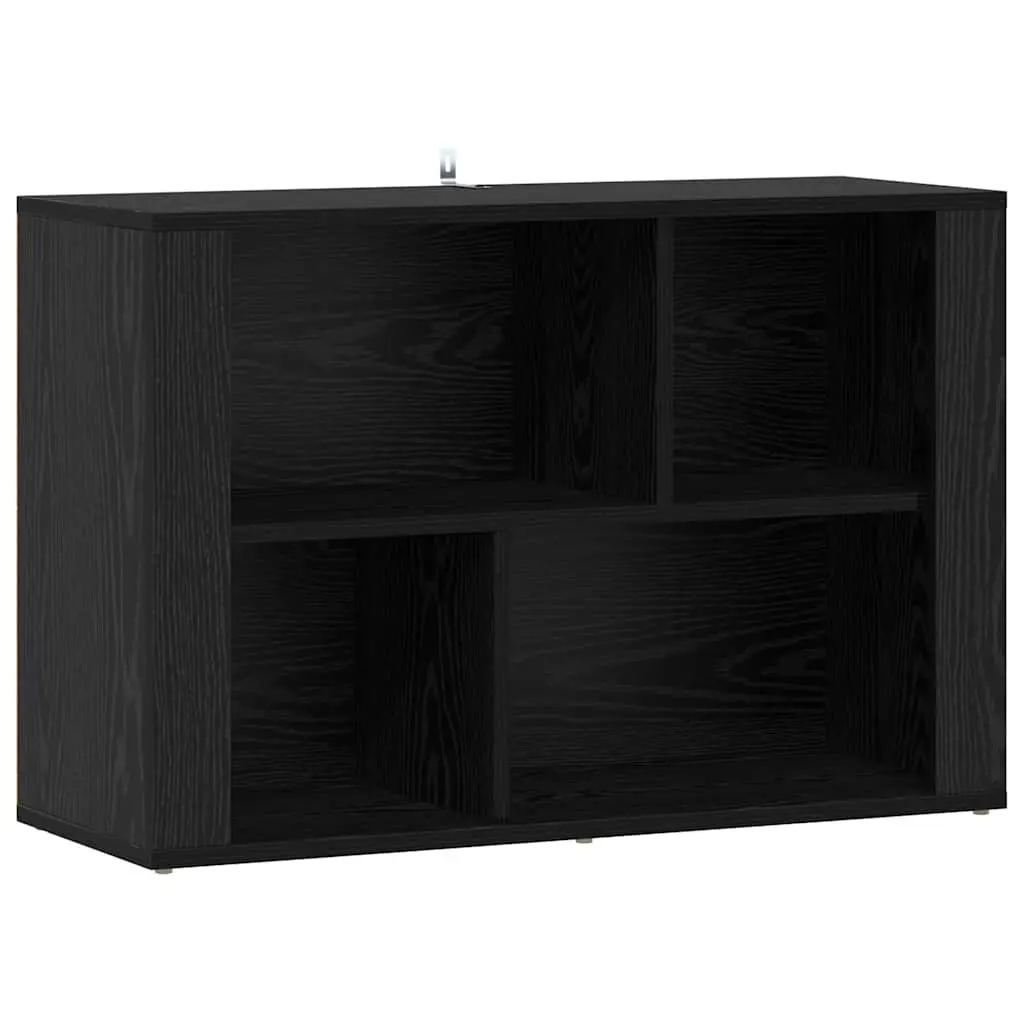 Sideboard Black Oak Living Room 80 x 30 x 53 cm Engineered Wood Storage Cabinet