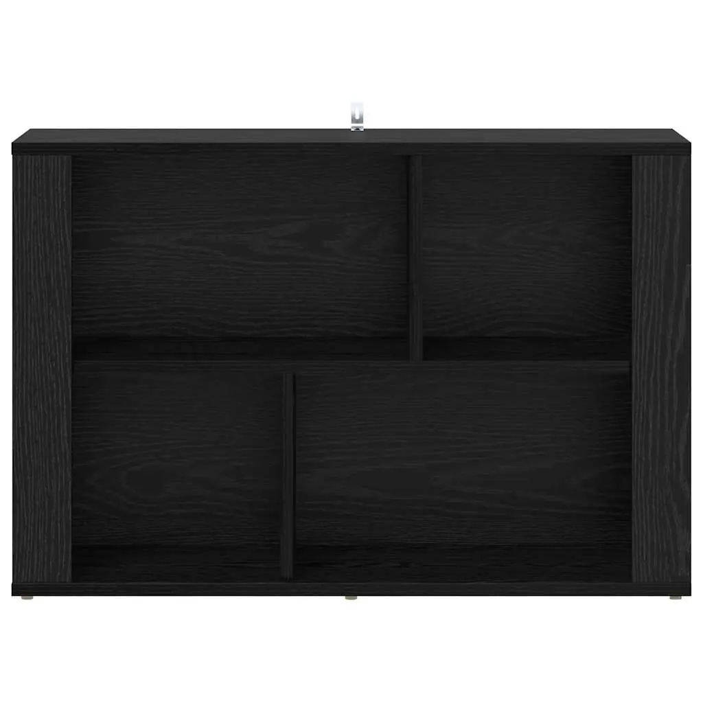 Sideboard Black Oak Living Room 80 x 30 x 53 cm Engineered Wood Storage Cabinet