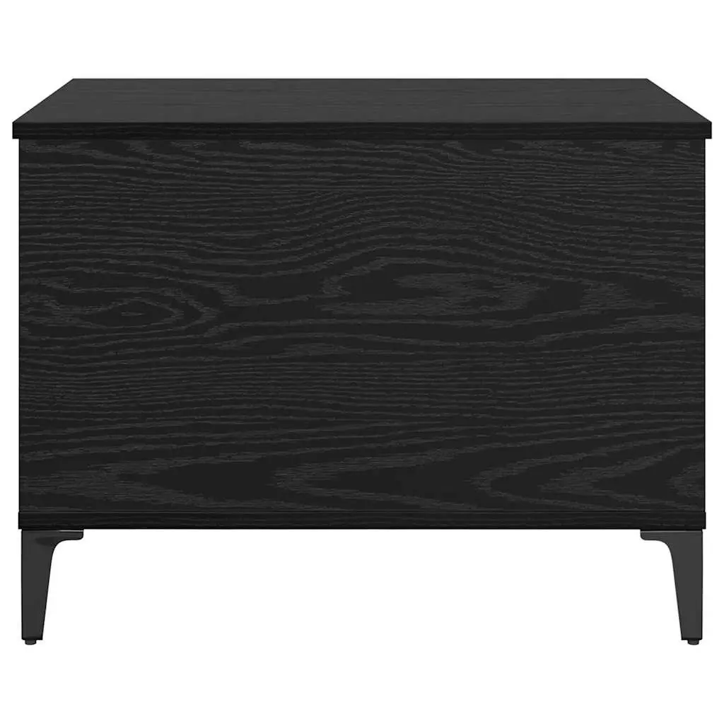 Coffee Table Living Room Black Oak Modern 60 x 44.5 x 45 cm Engineered Wood