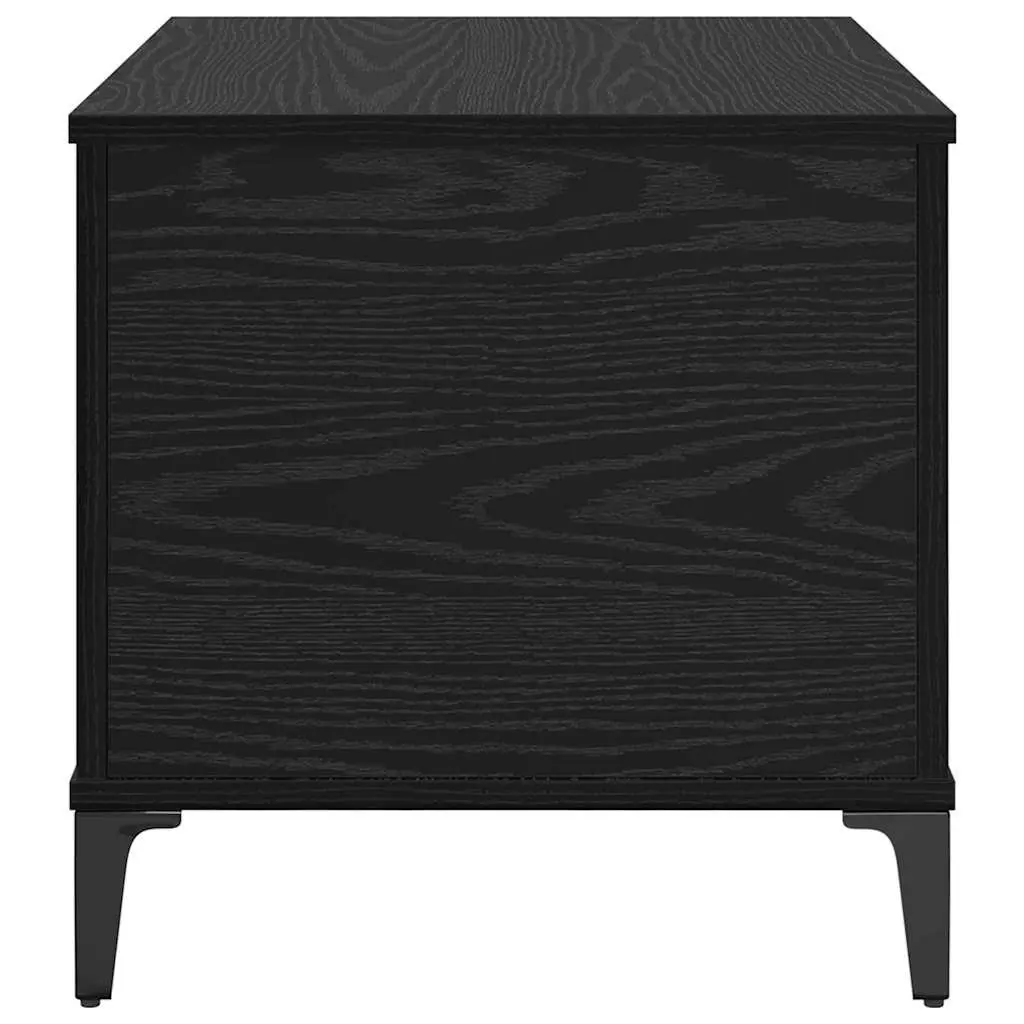Coffee Table Living Room Black Oak Modern 60 x 44.5 x 45 cm Engineered Wood
