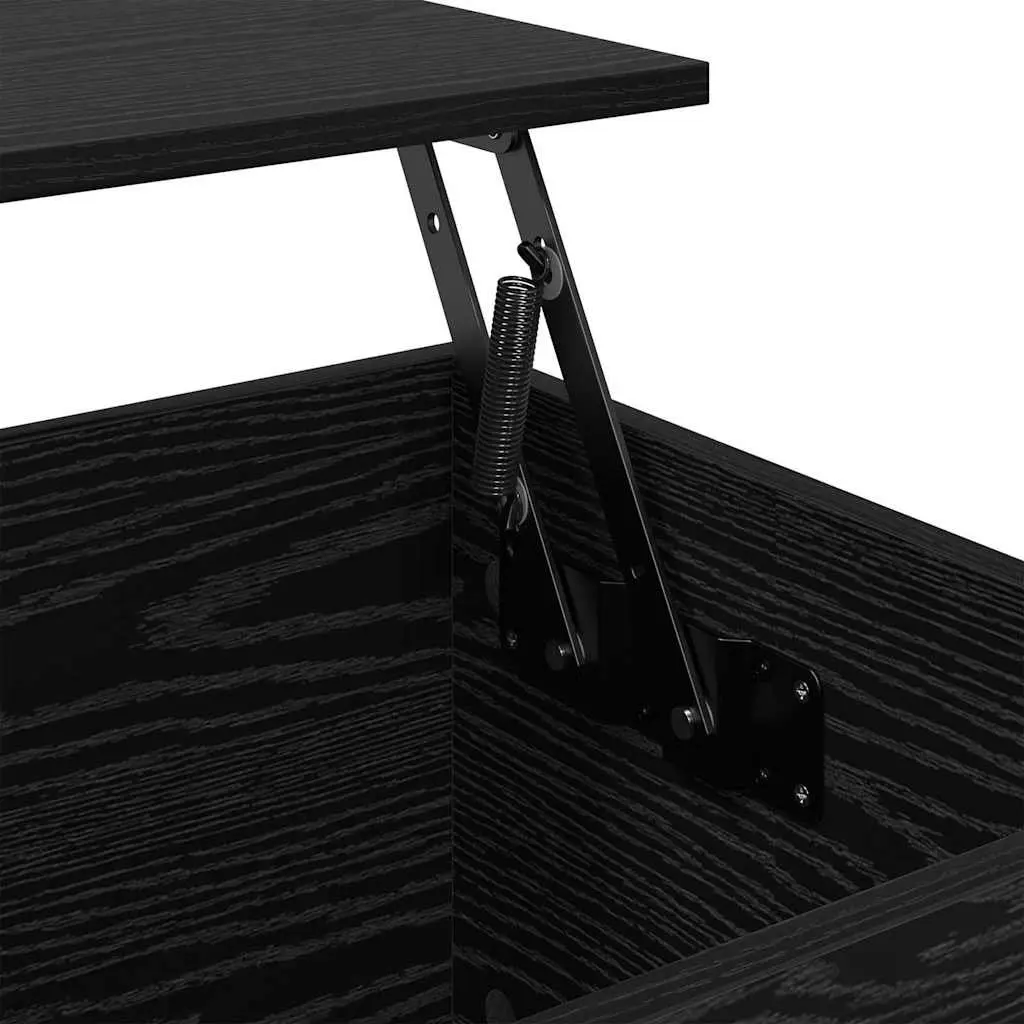 Coffee Table Living Room Black Oak Modern 60 x 44.5 x 45 cm Engineered Wood