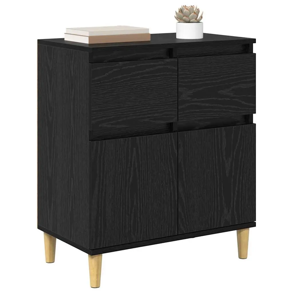 Sideboard Cabinet for Living Room Black Oak 60x35x70cm