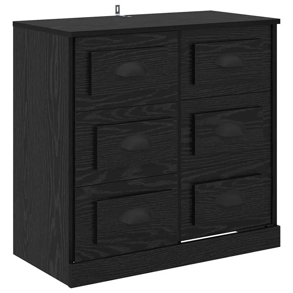 Sideboard Storage Cabinet Living Room Dining 70cm Black Oak