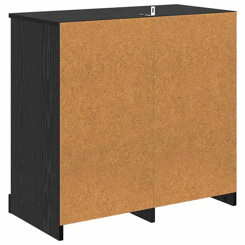 Sideboard Storage Cabinet Living Room Dining 70cm Black Oak