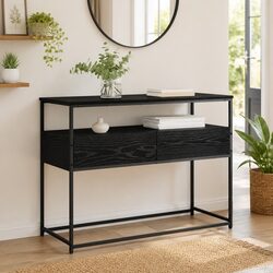Specifications of Black Engineered Wood Console Table