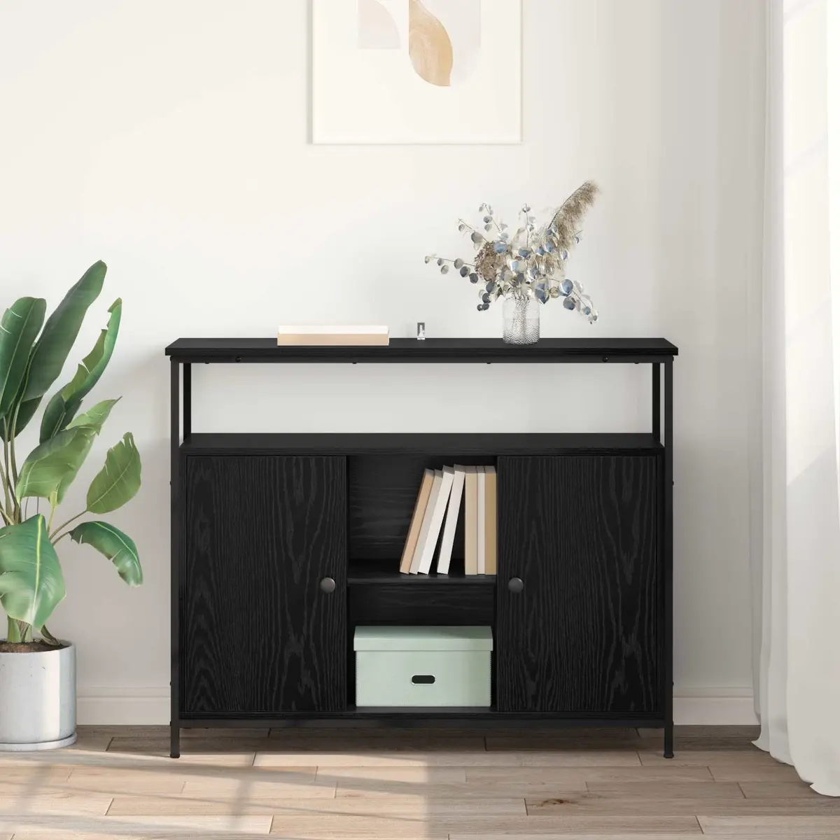Black Oak Sideboard 100x35x80cm