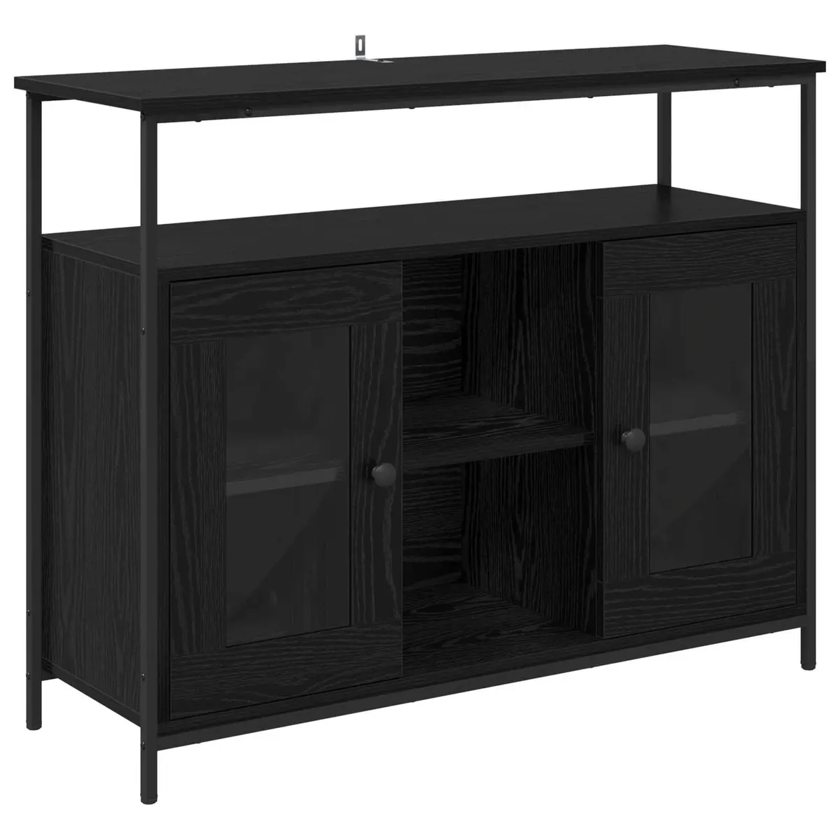 Black Oak Engineered Wood Sideboard