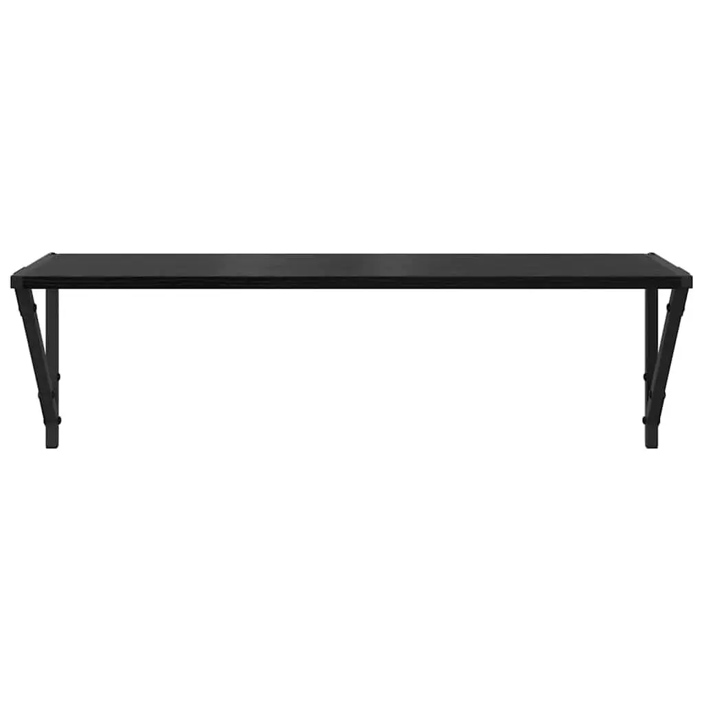 Wall Shelves Black 80 x 25 x 25.5 cm Engineered Wood Modern Floating 2 pcs