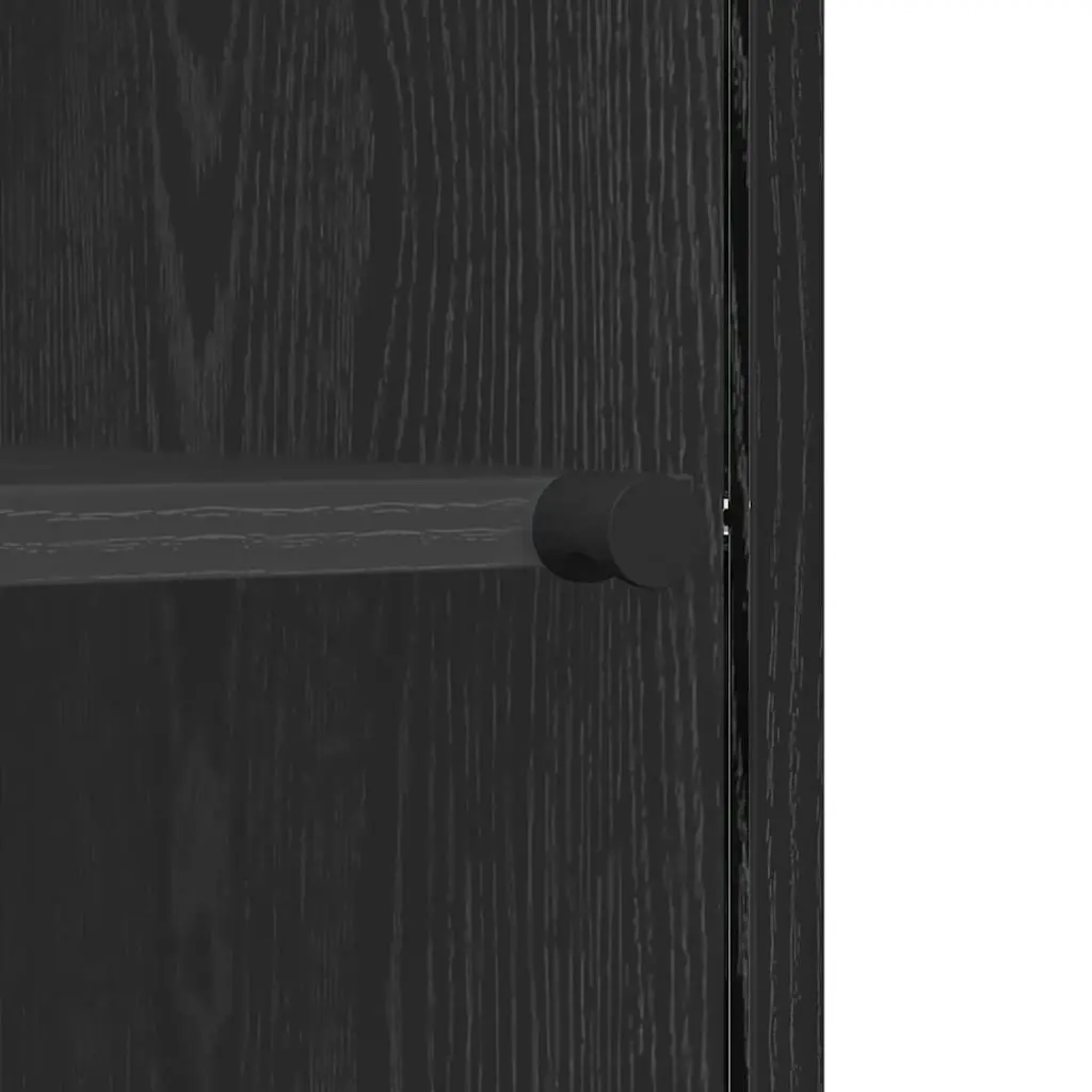 Black Sideboard with Glass Doors