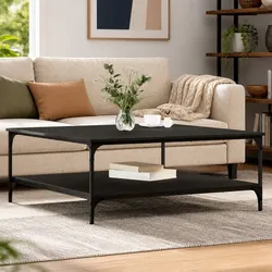 Industrial Coffee Table Dimensions: 100x100x40cm