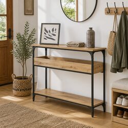 Industrial-Style Console Table: 100 x 29 x 75 cm