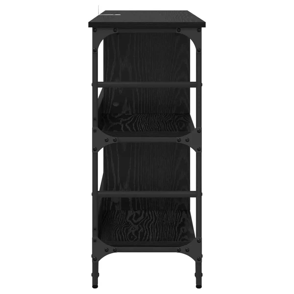 Sideboard Black Oak Modern Storage Cabinet Indoor Use 102 x 32 x 73.5 cm