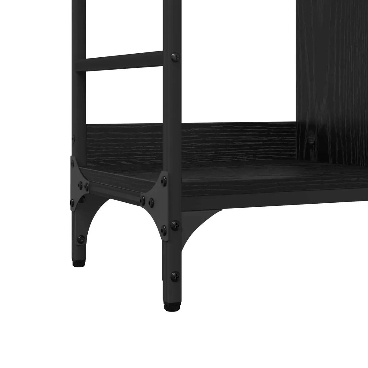 Sideboard Black Oak Modern Storage Cabinet Indoor Use 102 x 32 x 73.5 cm