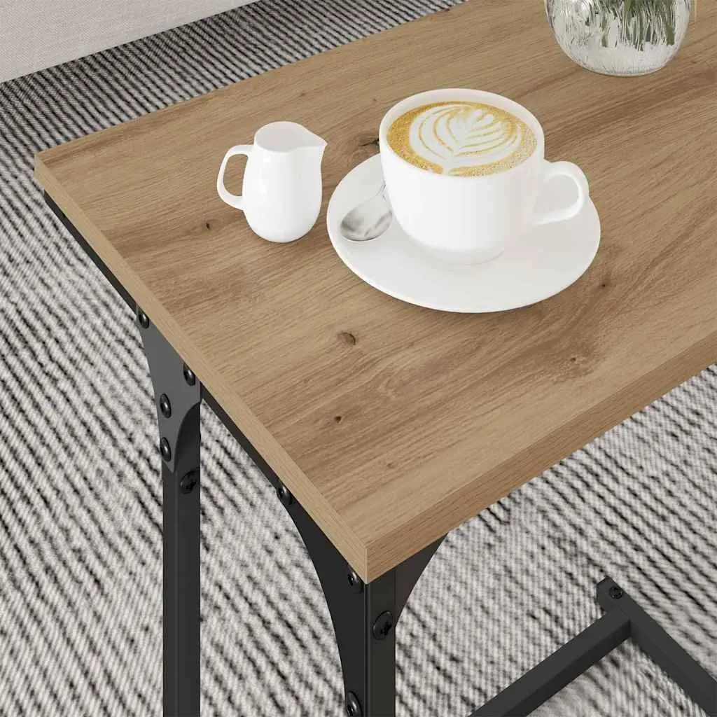 Nesting Coffee Table Set 3 pcs Industrial Style Living Room Accent Tables