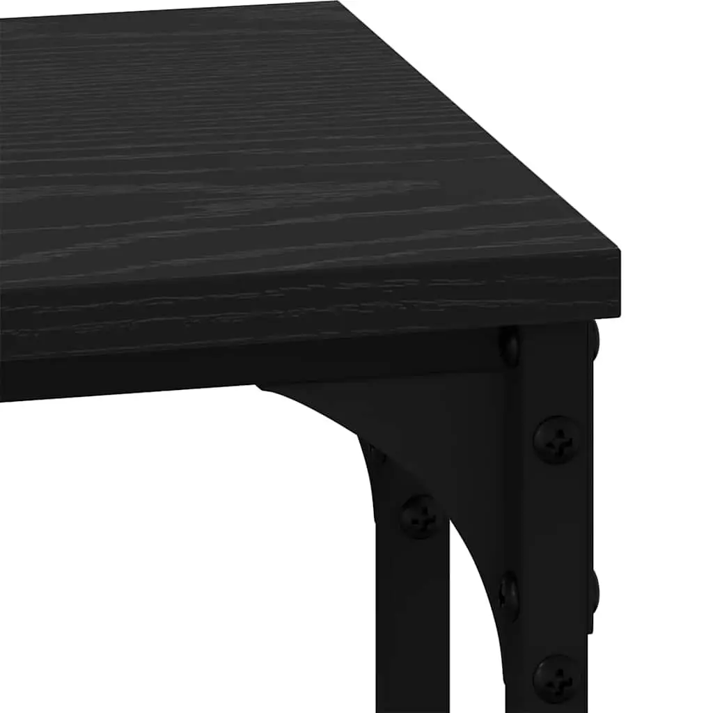 Nesting Coffee Table 3 Pcs Black Industrial Modern Living Room Accent Tables Set