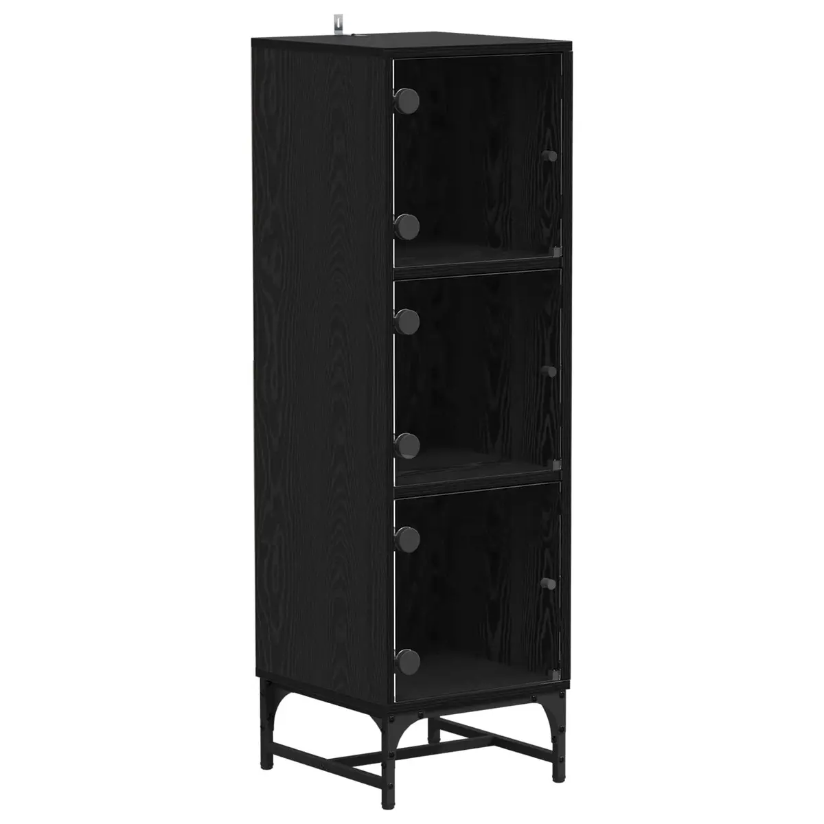Black Sideboard with Engineered Wood Construction