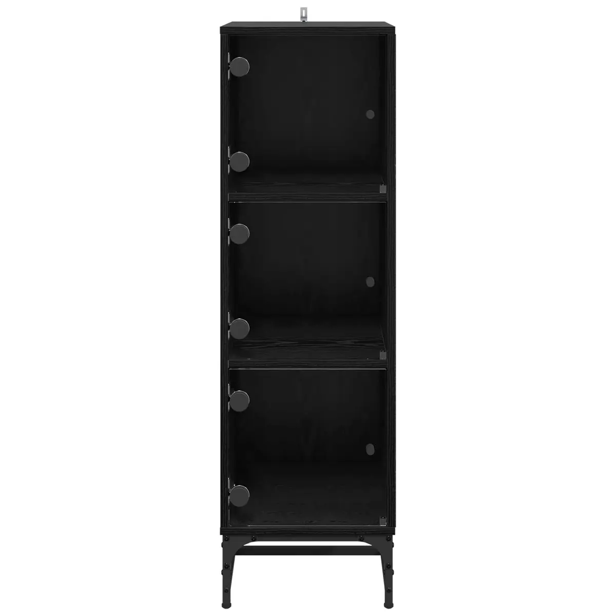 Black Sideboard with Engineered Wood Construction