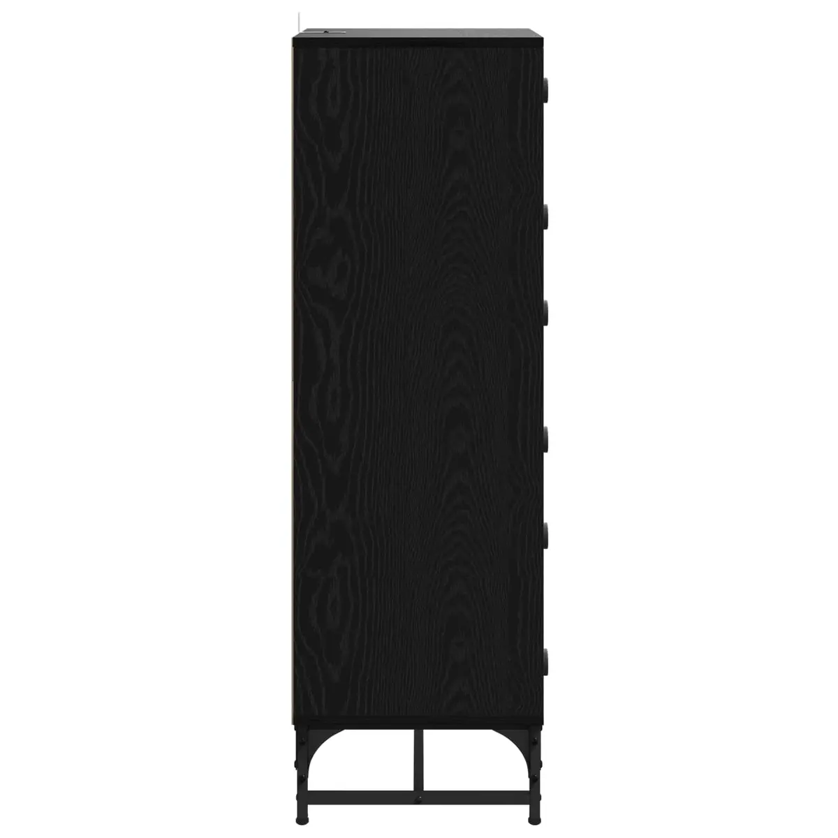 Black Sideboard with Engineered Wood Construction