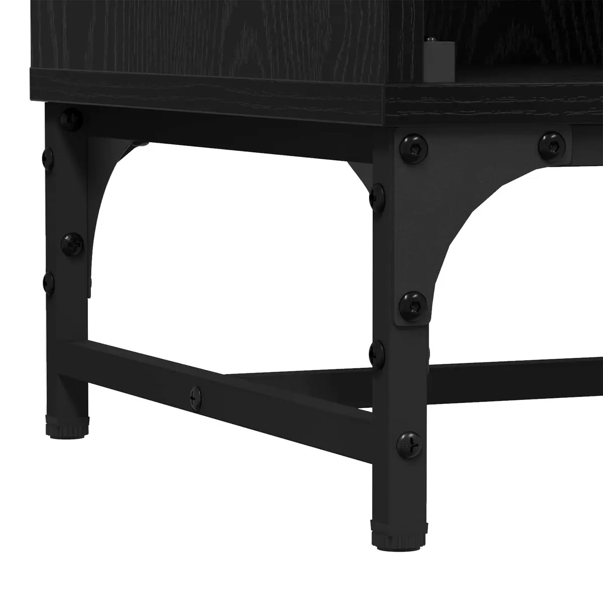 Black Sideboard with Engineered Wood Construction