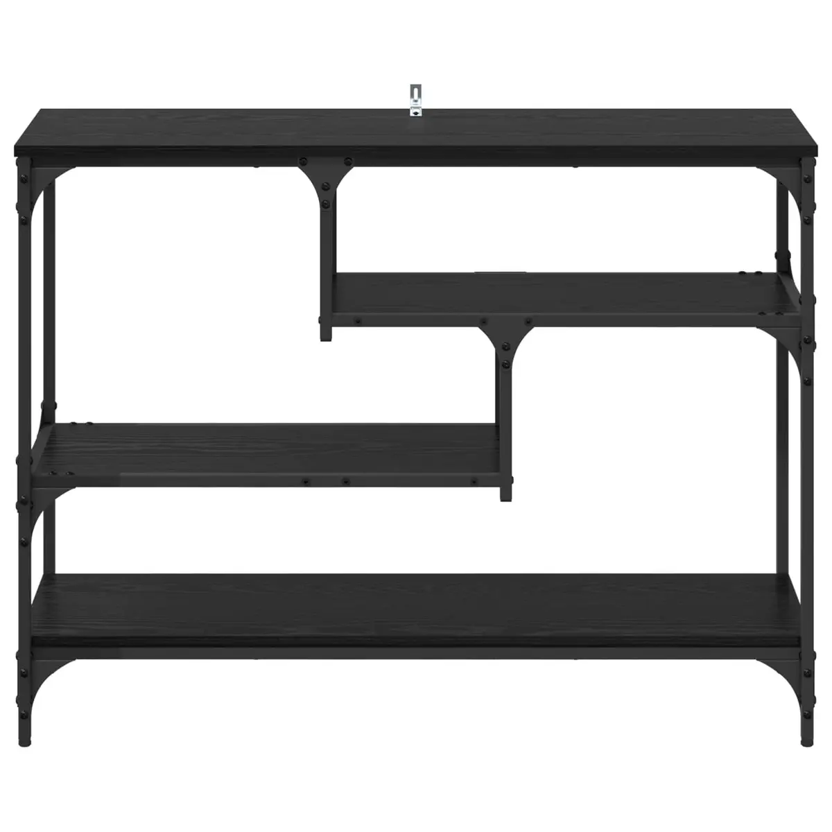 Black Console Table Narrow Hallway Accent End Table Industrial Style Home Decor