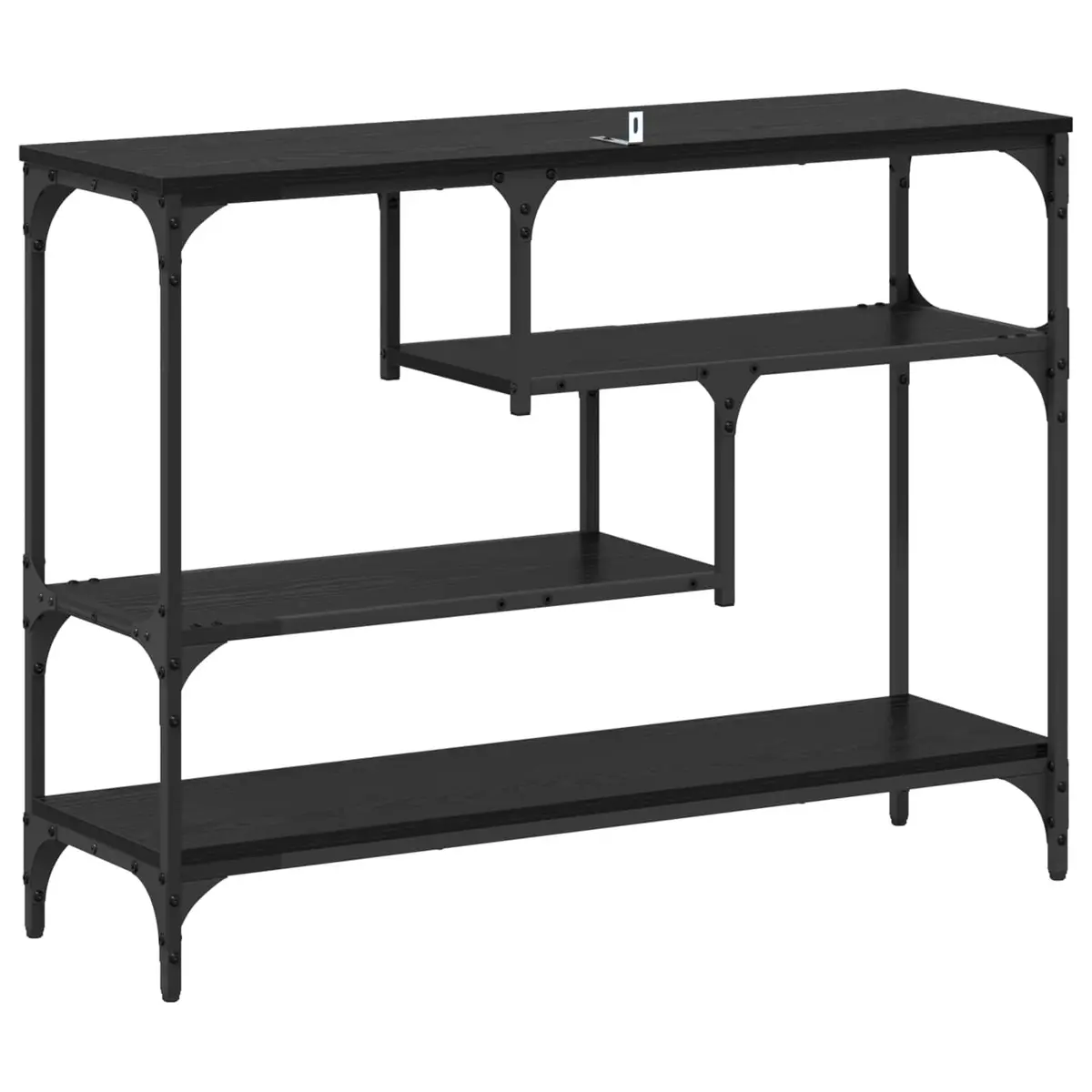 Black Console Table Narrow Hallway Accent End Table Industrial Style Home Decor
