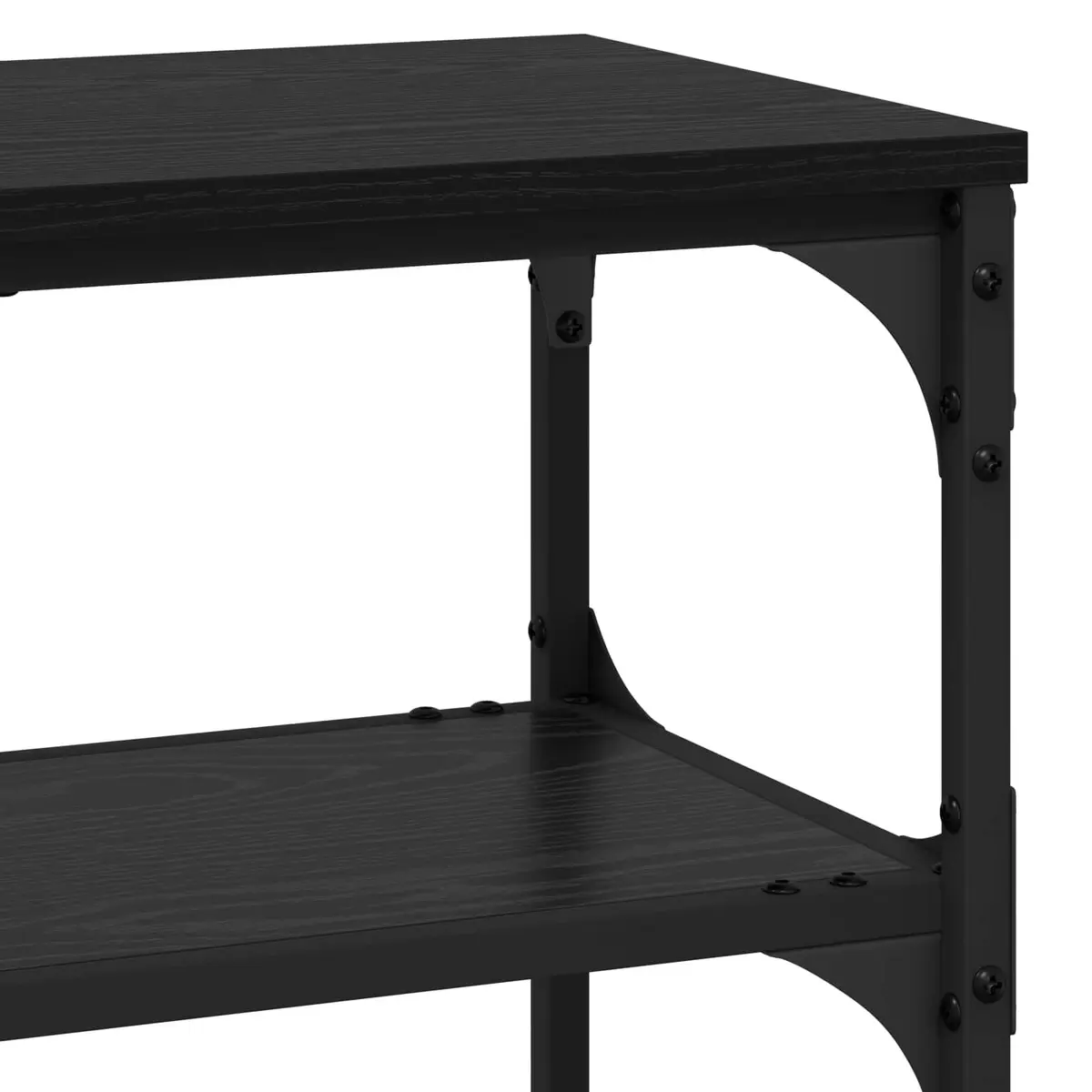 Black Console Table Narrow Hallway Accent End Table Industrial Style Home Decor