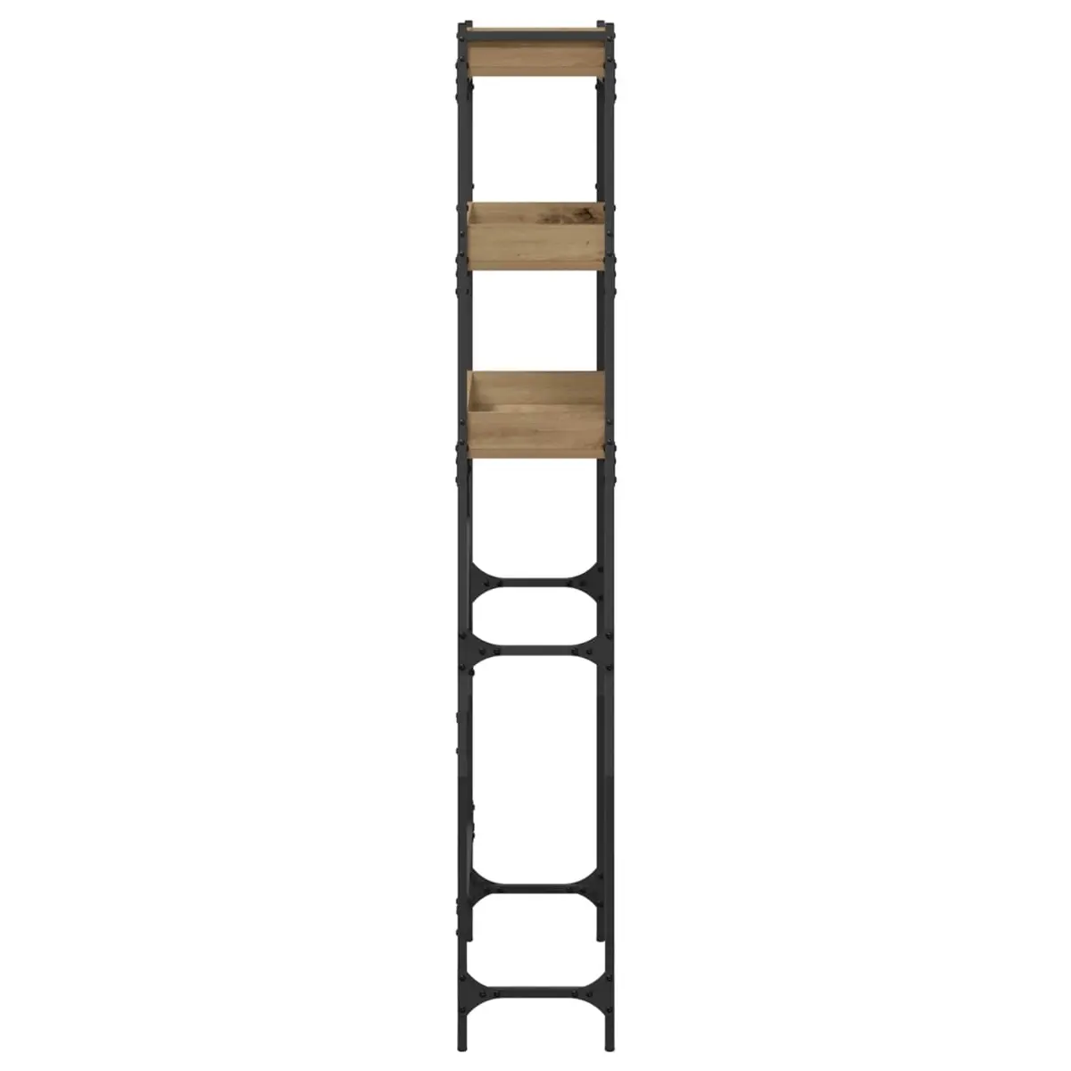 Washing Machine Shelf Laundry Room Storage Organiser Brown 67 x 25 x 163 cm