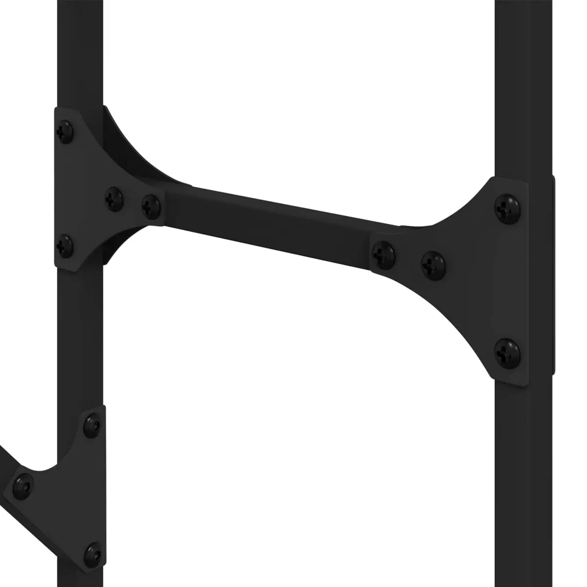 Laundry Room Storage Unit Black Modern Shelf Organizer 67x25x163cm