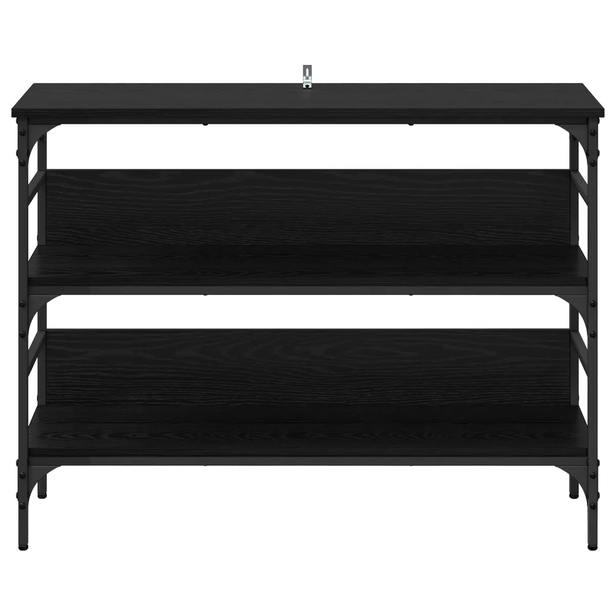 Console Table Black Engineered Wood Industrial Style Living Room Accent