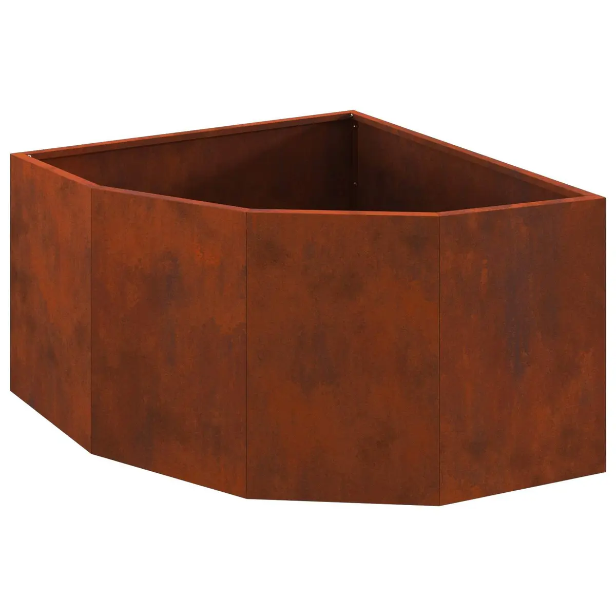 Corner Garden Planter 60x60x35cm Steel Outdoor Patio Terrace Plant Pot Box